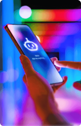 Hand holding phone